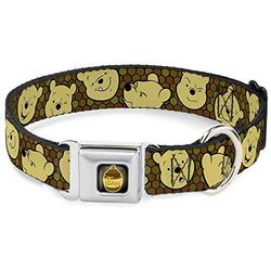 Buckle Down dc-wdy273-l Dyhp Hunny Pot Full Color Nero/Browns Collare per Cani, L/15 – 66 cm