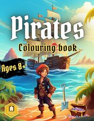 Kids Pirate Colouring-in Book: (20+ Designs!)