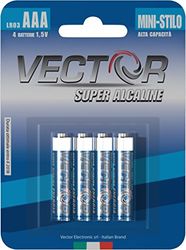 Vector Super alkaline batterij LR03 AAA 4 stuks