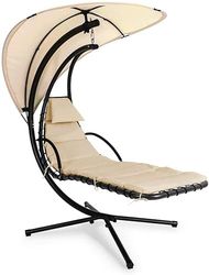 GARDENIA Hamac Fauteuil Chaise Longue Suspendue à Bascule avec Pare-Soleil Kelly