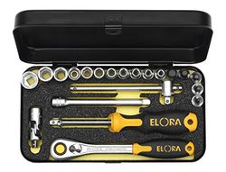 Elora 1400-IMU dopsleutelset 1/4'', 21-delig 4-13 mm en IN-3-8 mm