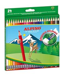 Alpino Lapices de colores borrable caja de 24 unidades colores surtidos
