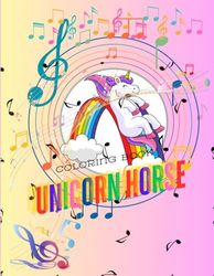 unicorn horse coloring book: unicorn horse coloring book this book makes a great gift from ages 4 to 9 years.