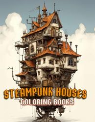 Steampunk Houses Coloring Book: Mechanical Marvels: Explore Architectural Artistry!