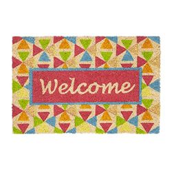 Relaxdays Welcome Zerbino per Ingresso in Fibra di Cocco, Multicolore, 50 x 65 cm
