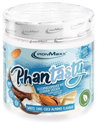 IronMaxx Phantasty - White Choc Coco Almond 250g Boîte | Poudre aromatisante végane avec morceaux de fruits ou noix | Alternative idéale au sucre