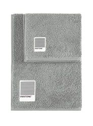 SWEET HOME Pantone™ Handdoekenset 1 + 1 bestaande uit gastendoekjes 40 x 50 cm + gezicht 50 x 100 cm, Oeko Tex gecertificeerd, grijs