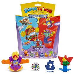 Rivals of Kaboom 8431618019610 Superthings Serie Rescue Force, Este Pack Incluye 4 Figuras coleccionables (1 capitán Plateado Sorpresa y un SuperThing con Efecto Cromado) + 1 Rescue Jet y 1 Jump Wing