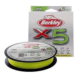 Berkley 1486750 - X5 Braid 150M Flame Green 0,25