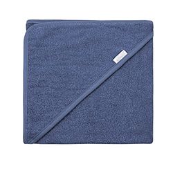 Funnies Cape de Bain Uni Line, Soie Bleu 100x100 cm