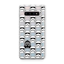 ERT GROUP mobiltelefonfodral för Samsung S10 PLUS originalt och officiellt licensierat Star Wars mönster 020 Vit optimalt anpassad till formen på mobiltelefonen, gedeeltelijk transparant