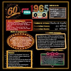 Livre d'or d'anniversaire 60 ans 1965 retro vintage: 120 pages blanches vierges/ Format carré 21 cm/ Couverture souple