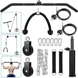 XonyiCos Sistema de polea de Cable de Fitness, Accesorios para máquina de Levantamiento y Levantamiento de Peso, Equipos de Entrenamiento en casa para bíceps, tríceps, Hombro, Brazo, Rizo, antebrazo,