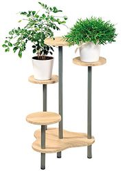 Kesper Suporte para flores em decoração de carvalho, madeira, castanho e cinzento, 64,5 x 72,5 x 46 cm