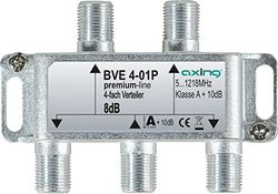 Axing BVE de 01P – Distribuidor cabo televisão televisão por cabo multimédia DVB-T2 classe A , 10 dB, 5 a 1218 MHz metal
