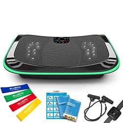 4D Triple Motor Vibration Plate | Powerful | Magnetic Therapy Massage | Curved Surface | 4.0 Bluetooth Speakers | Vibration Oscillation & Micro Vibration | 3 Silent Drive Motors (Black)