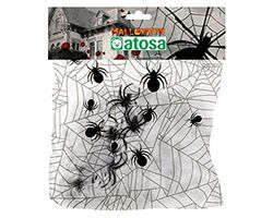 ATOSA décoration toile d'araignée halloween blanche 100 gr