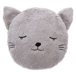 Atmosphera - barnkudde katt - fuskpäls - D28 cm