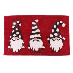 Fusion Christmas - Gonks - Tufted Bath Mat - 50 x 80cm in Red, (GKTRDHXPPU)
