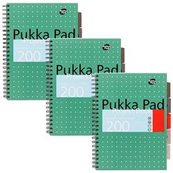 Pukka Pad Metallic Cover Wirebound Project Book A4+ (Pack van 3)