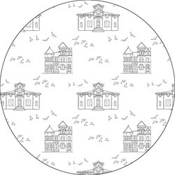 Bonateks, Ronde digitaal bedrukte muismat, antislip onderkant, voor kantoor en thuis, diameter: 22 cm