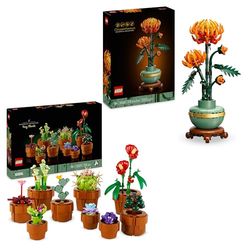 LEGO Bundle Piante Esotiche - Set di Piantine (10329) e Crisantemi (10368) per Adulti - Regalo di San Valentino per Moglie o Marito, Donna o Uomo, Lei o Lui - Piante Artificiali per Arredamento Casa