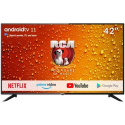 RCA RS42 Android Smart TV 42 Inch (106 cm) Televisie met Google Assistant, Chromecast, Netflix, Prime Video, Google Play, YouTube, Disney+, WiFi, BT Afstandsbediening met Microfoon, DVB-S/S2/T/T2/C