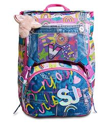 SJ GANG Mochila, Mochila expansible, para niños de 1er grado - niñas y niños, gran capacidad, para la escuela, el deporte y el tiempo libre, con sistema abatible Diseño Italiano, Rosado/modelo