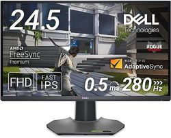 Dell G2524H 24.5" Full HD (1920x1080) Monitor Gaming, 280Hz (OC), Fast IPS, 0.5ms, AMD FreeSync Premium, NVIDIA G-SYNC Compatible, 99% sRGB, 2x DisplayPort, HDMI, 3x USB, 3 Anni di Garanzia