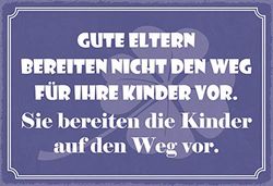 Schatzmix Blechschild Spruch Gute Eltern Metallschild Wanddeko 20x30 cm Tin Sign Targa di Metallo da Parete, Lamiera, Multicolore