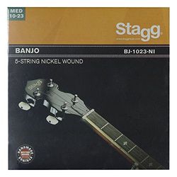 Stagg 16894 10-12-16-23-10 Medium Nikkel 5 String Set voor Banjo