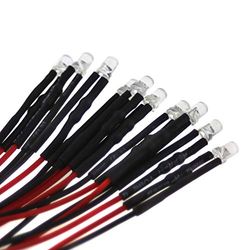 SeKi 10 LED de 3 mm, 5 V, bleu, avec câble de connexion de 20 cm et résistance intégrée.
