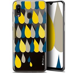 Caseink fodral för Samsung Galaxy A20 (6.4) [Gel HD Collection Petits Grains® Design 3 Regndroppar - mjuk - ultratunn - tryckt i Frankrike]