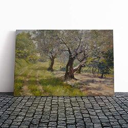 Big Box Art Canvas Print Wall Art William Merritt Chase The Olive Grove | Mounted & Stretched Box Frame Picture | Home Decor for Kitchen, Living Room, Bedroom, Hallway, Multi-Colour, 30x20 Inch