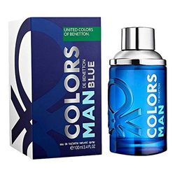 Benetton, Blue from United Cors, Eau de Toilette para homem, longa duração, fragrância fresca, jovem e casual, notas cítricas, frutas e marinhas, ideal para uso diário, 100 ml