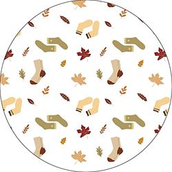 Bonateks, Round Digital Printed Mouse Pad, Non-Slip Base, for Office and Home, Diameter:22cm