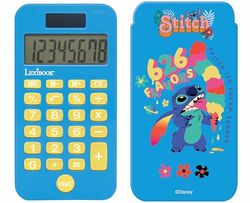 Lexibook, Disney Stitch, Fickräknare med skyddsfodral, konventionella och avancerade räknarfunktioner, batteri- och soldriven, blå, C45D