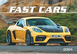 Fast Cars 2024 Picture Calendar 48.5 x 34 cm with Many Additional Information on Luxury Cars Technology Calendar Wall Planner Wall Calendar