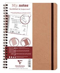 Clairefontaine 78236C - Age Bag My.Notes carnet reliure intégrale à marge détachable 16x21cm 120p détach. ligné tabac
