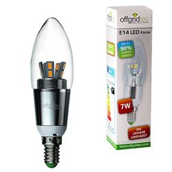 Offgridtec 15SMD5630LED - Lampadina in alluminio per lampadari e plafoniere, attacco E14, 7 W, HP-S LED, colore: bianco caldo