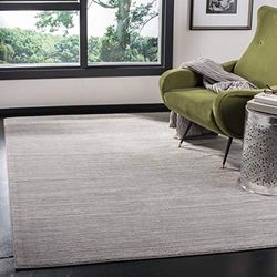 Safavieh Tapis Moderne pour Salon, Salle à Manger, Chambre à Coucher – Vision Collection, à Poils Courts, Argent, 183 x 274 cm