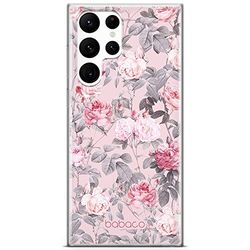 ERT GROUP mobiltelefonfodral för Samsung S22 ULTRA originalt och officiellt licensierat Babaco mönster Flowers 054 optimalt anpassad till formen på mobiltelefonen, fodral tillverkad av TPU-plast
