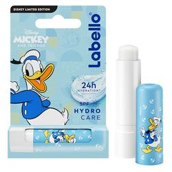 LABELLO Hydro Care Limited Edition Donald Duck (1 x 5,5 ml), stick labbra idratante FPS 15 per bambini, balsamo per labbra nutriente idratazione a lunga durata