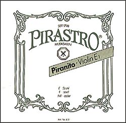 Pirastro Piranito - Juego de cuerdas de violín de tamaño 3/4-1/2, cuerdas de acero de calibre medio, extremo de bola, accesorio de repuesto ideal para estudiantes violinistas