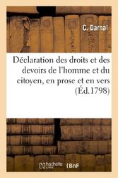 Déclaration des droits et des devoirs de l'homme et du citoyen, en prose et en vers