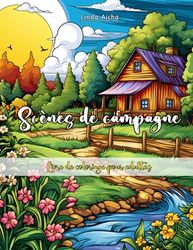 Scènes de campagne: Livre de coloriage pour adultes | Des pages à colorier remplies de jardins de campagne à couper le souffle et de paysages sereins