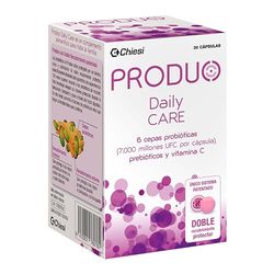 Produo Daily Care - Probióticos y Prebióticos Intestinales, Doble Recubrimiento Protector, 30 Cápsulas