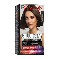 Revlon Colorstay Tinte Pelo Mujer, Coloración Permanente de larga duración, Incluye mascarilla potenciadora del color, Hasta 8 semanas de color, Tono 4.15 Chocolate Helado
