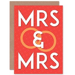 Wee Blue Coo WEDDING MARRIAGE MRS & MRS SAME SEX GAY GREETINGS GIFT CARD