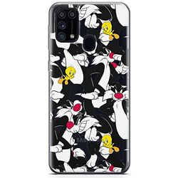 ERT GROUP etui na telefon Samsung M31, case oryginalny i oficjalnie licencjonowany przez Looney Tunes, wzór Sylwester i Tweety 004, optymalnie dopasowane, plecki z TPU częściowo przeźroczyste